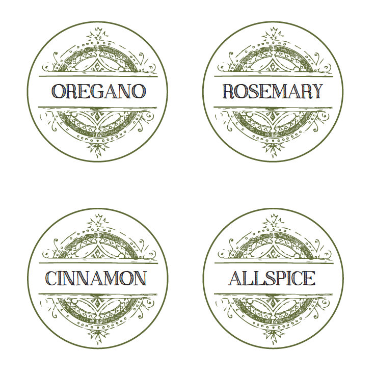 Printable Spice Labels