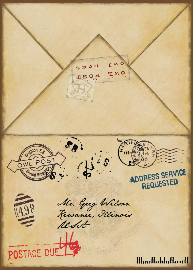 harry potter hogwarts envelope | Free Printable Hogwarts Invitation Template | Mandy's Party Printables