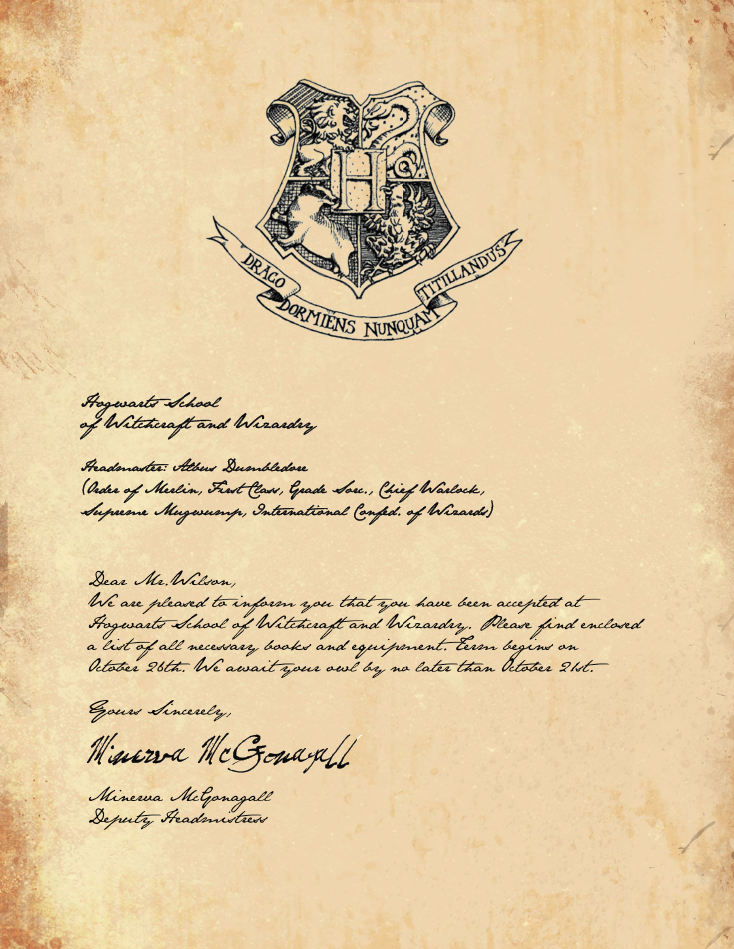 Harry Potter Party Invitation Image